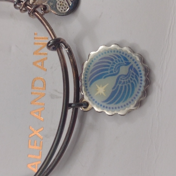 Alex and Ani Jewelry - Alex and Ani Guardian Angel Silver Charm Bracelet adjustable Bangle boho glam